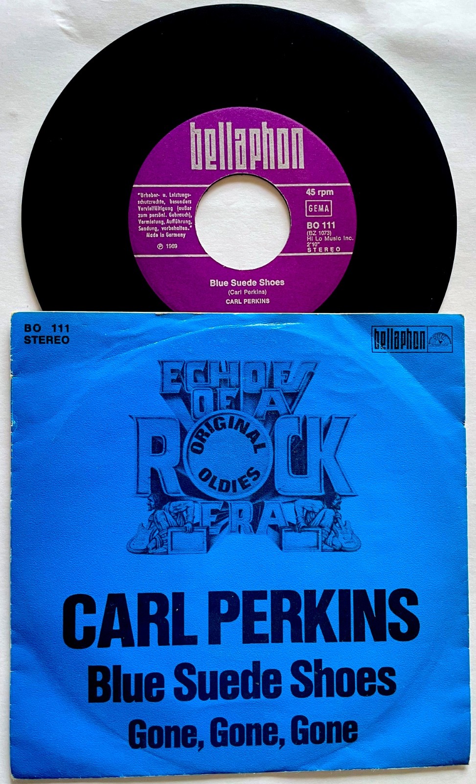 CARL PERKINS - BLUE SUEDE SHOES / GONE, GONE, GONE - deutsche BELLAPHON