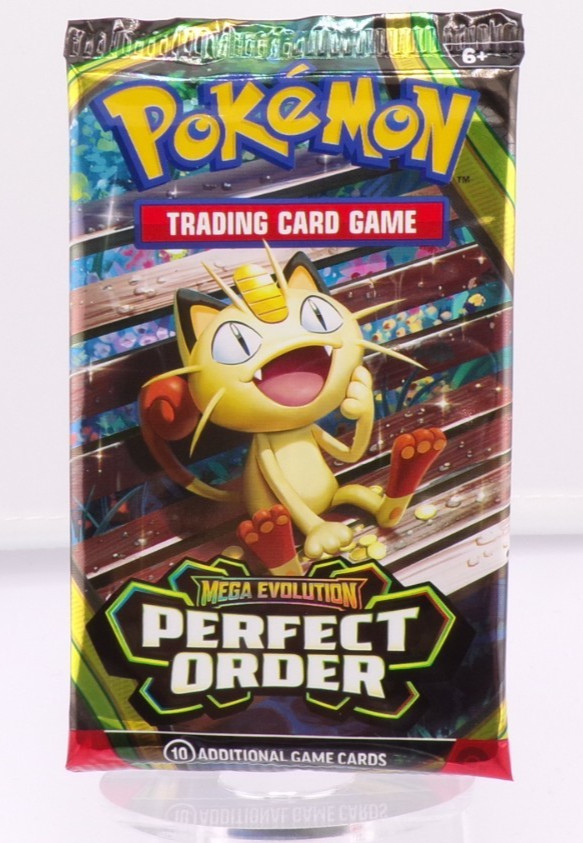 Pokemon TCG Mega Evolution Perfect Order Booster Pack Meowth Art NEW SEALED