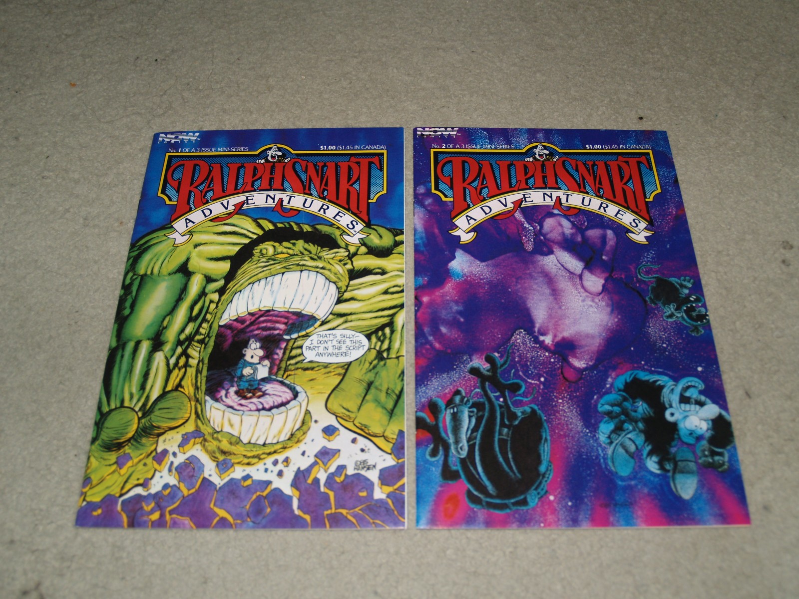 Ralph Snart Adventures issue# 1 & 2 ( Now comics 1986 ) Marc Hansen mini series