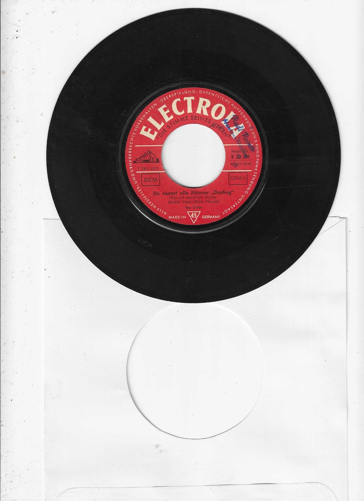 7"  Rex Gildo - Speedy Gonzales - Du nennst alle Männer " Darling "