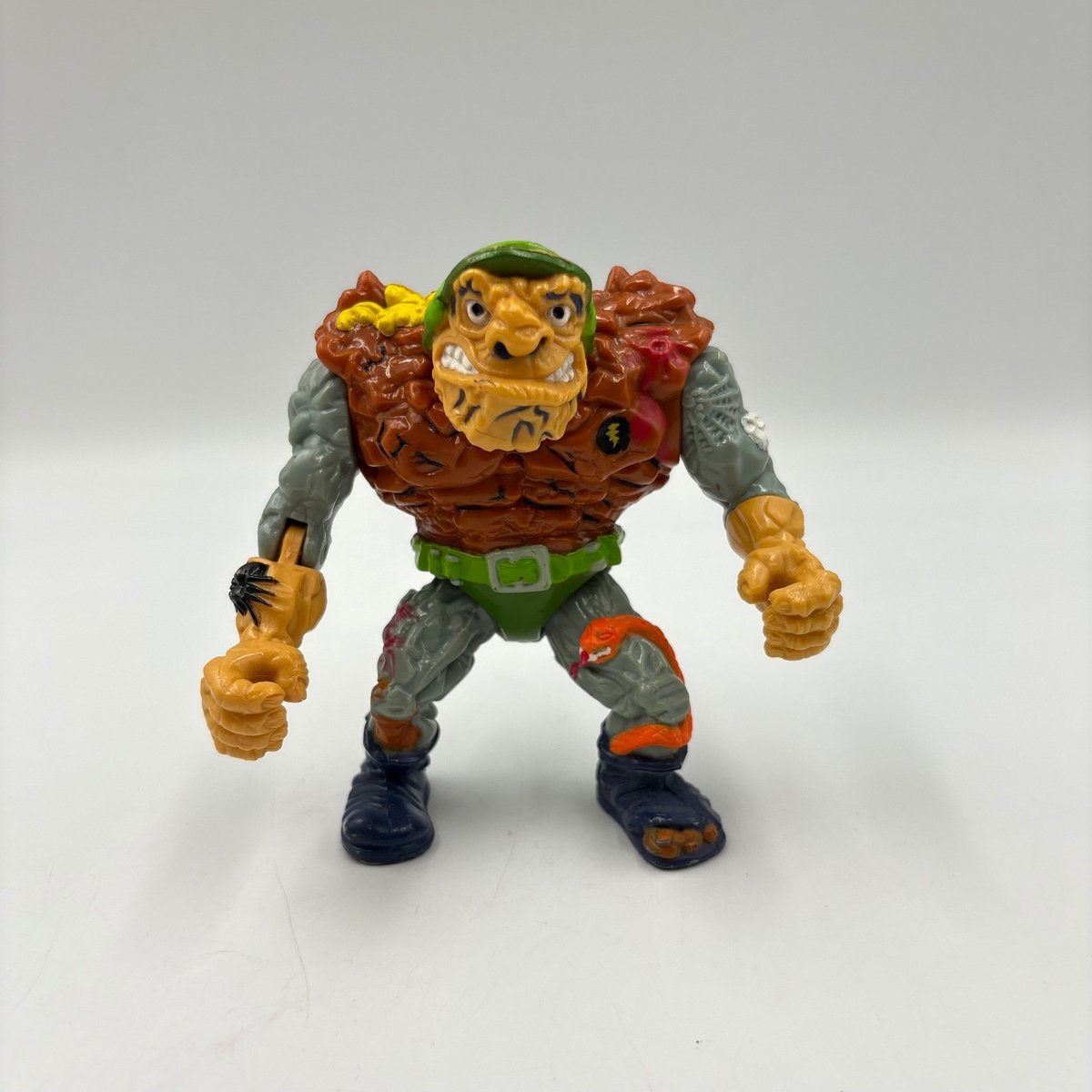 Playmates TMNT General Traag Modellino 1989 Vintage 4,5" Marrone Buono
