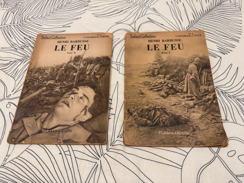 Livre LE FEU tome 1 et 2 Henri Barbusse Flammarion Select-Collection