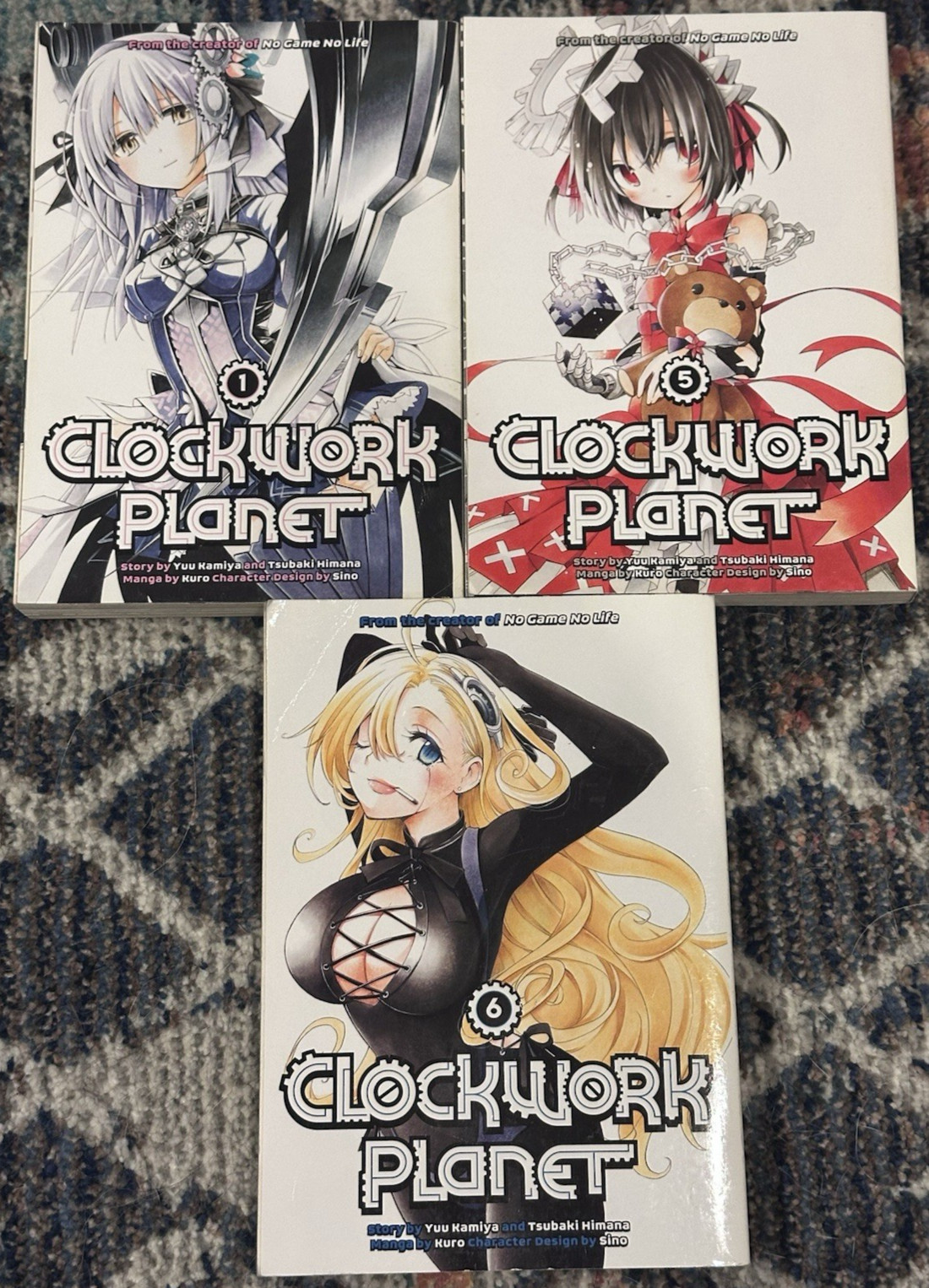 Lotto libri manga Clockwork Planet - volume 1,5,6 - di Kuro