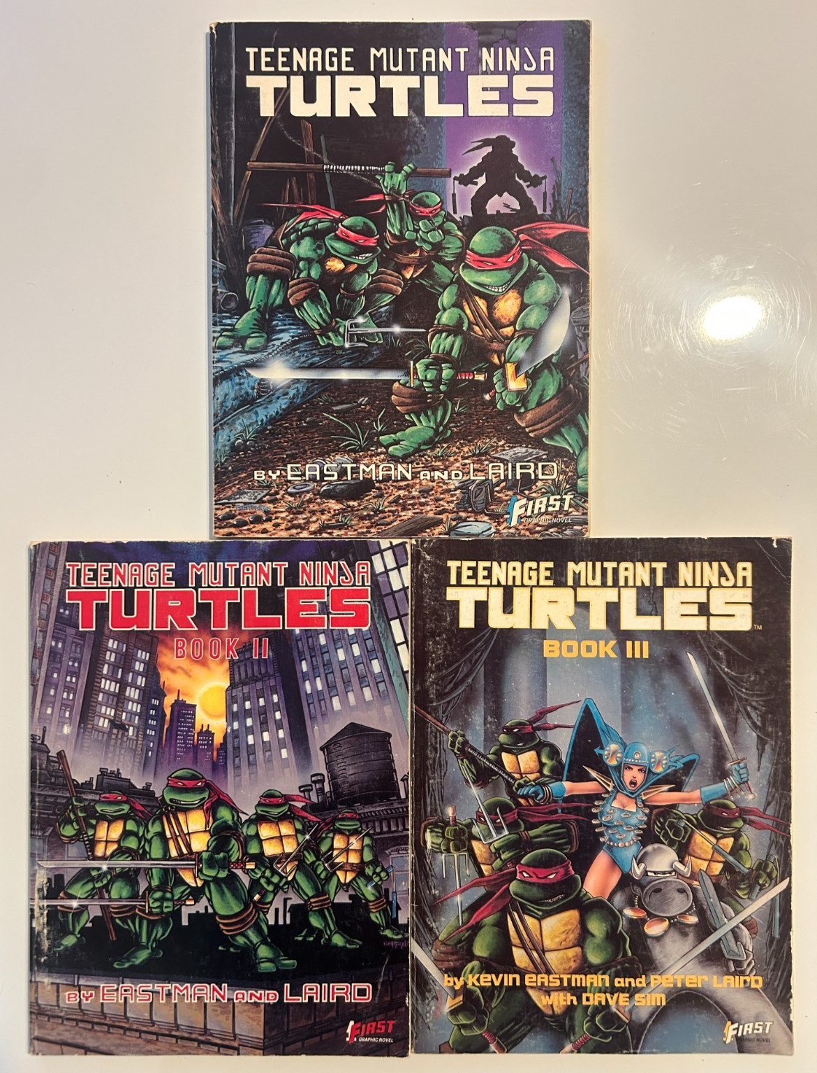TEENAGE MUTANT NINJA TURTLES PRIMI FUMETTI TPB 1° STAMPA LOTTO VOL 1-3 TMNT Mirage