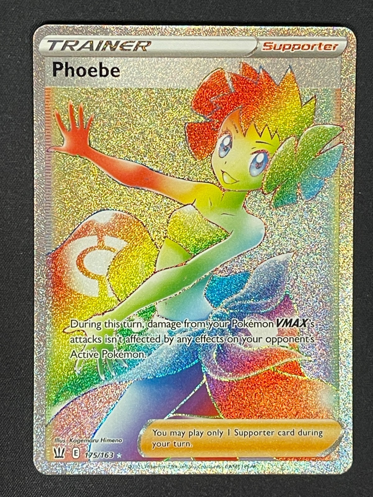 Carta Pokemon TCG Antonia 175/163 Stili di Combattimento Holo Rara Fullart Inglese NM