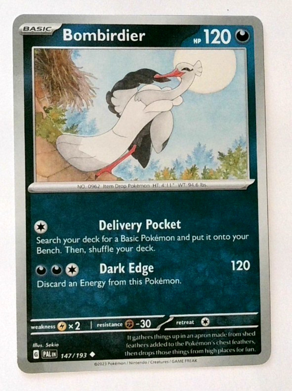 Pokemon Bombirdier Card 147/193 SV: Paldea Evolved TCG 2023