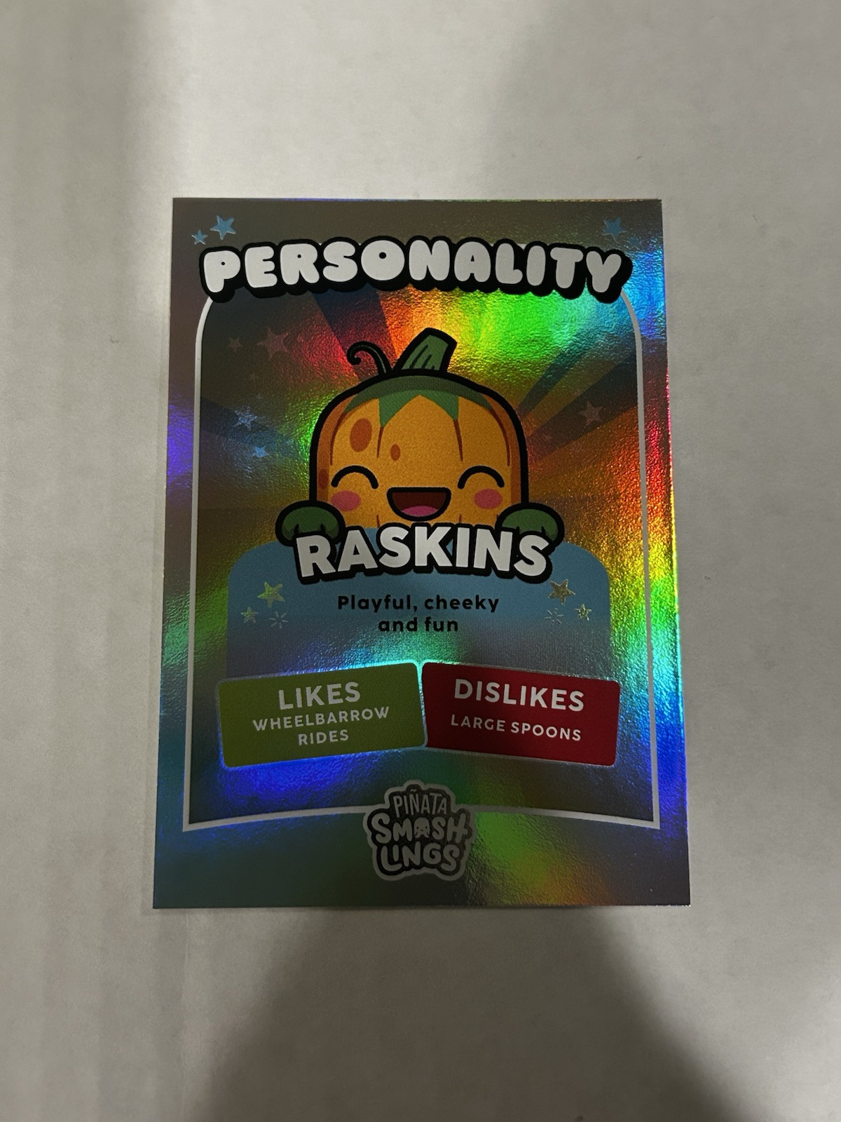 Raskins Personality 2024 Panini Squishmallow Trading Cards #108 Holo