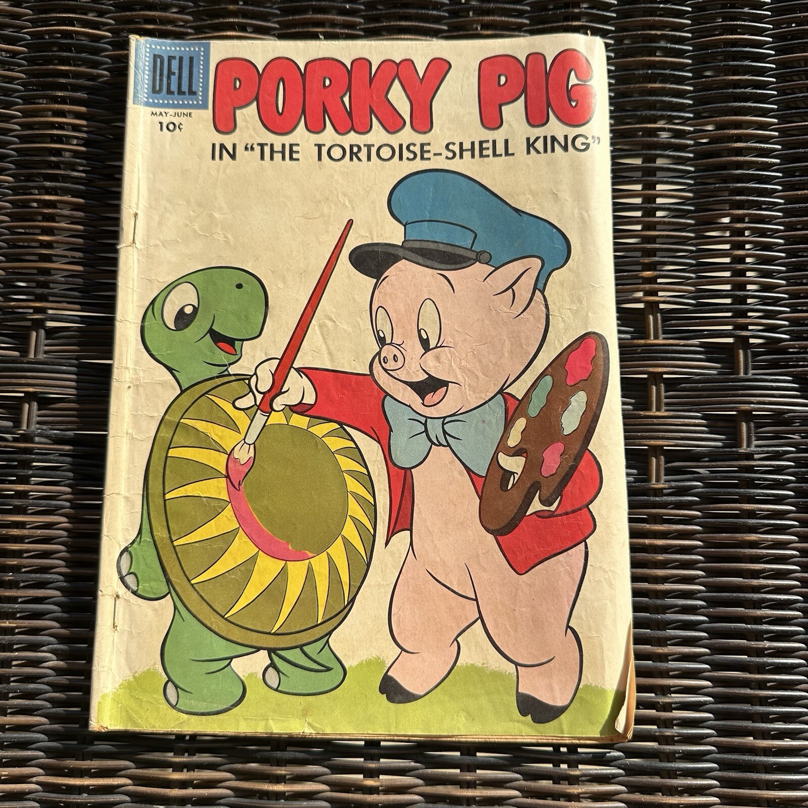 Porky Pig #52 VG Dell Comics 1957 Il re della conchiglia della tartaruga