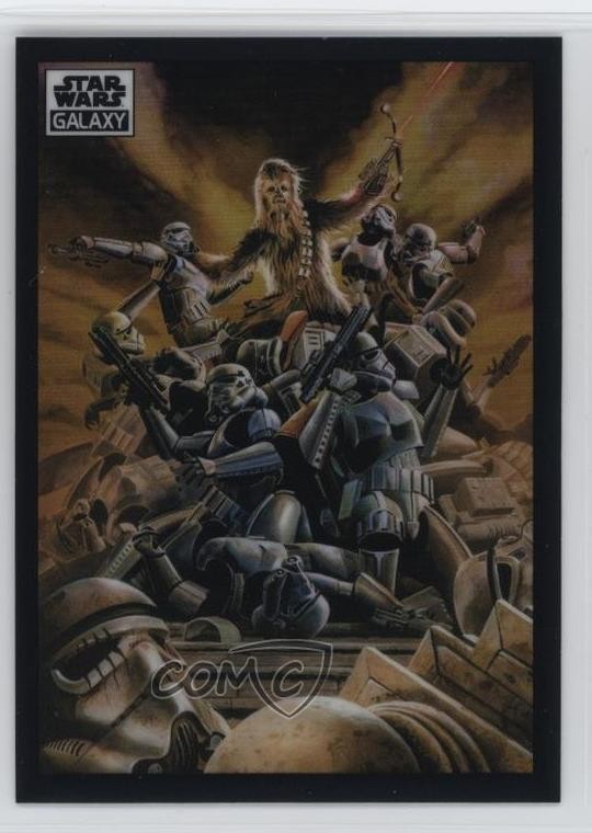 2022 Topps Chrome Star Wars Galaxy rifrattore Chewbacca Stormtrooper #64 1tg4