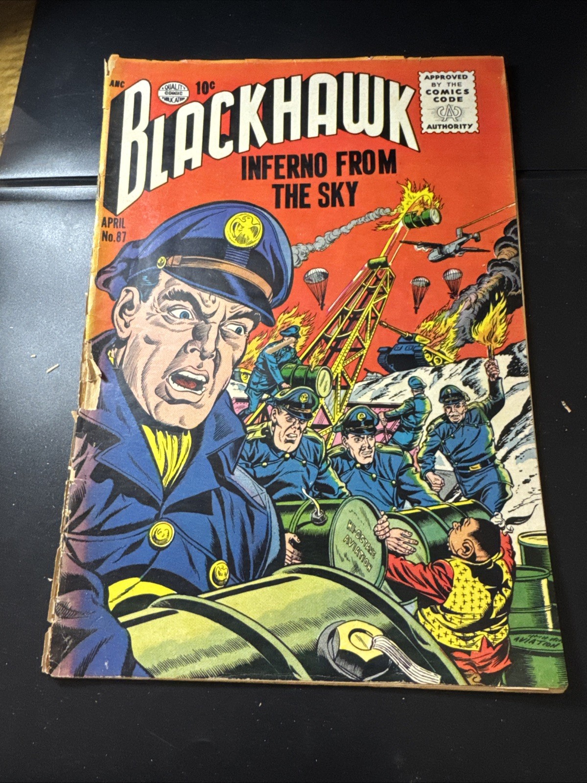 Vintage Blackhawk #87 (Fumetti di qualità aprile 1955) Golden/Silver Age - Completo