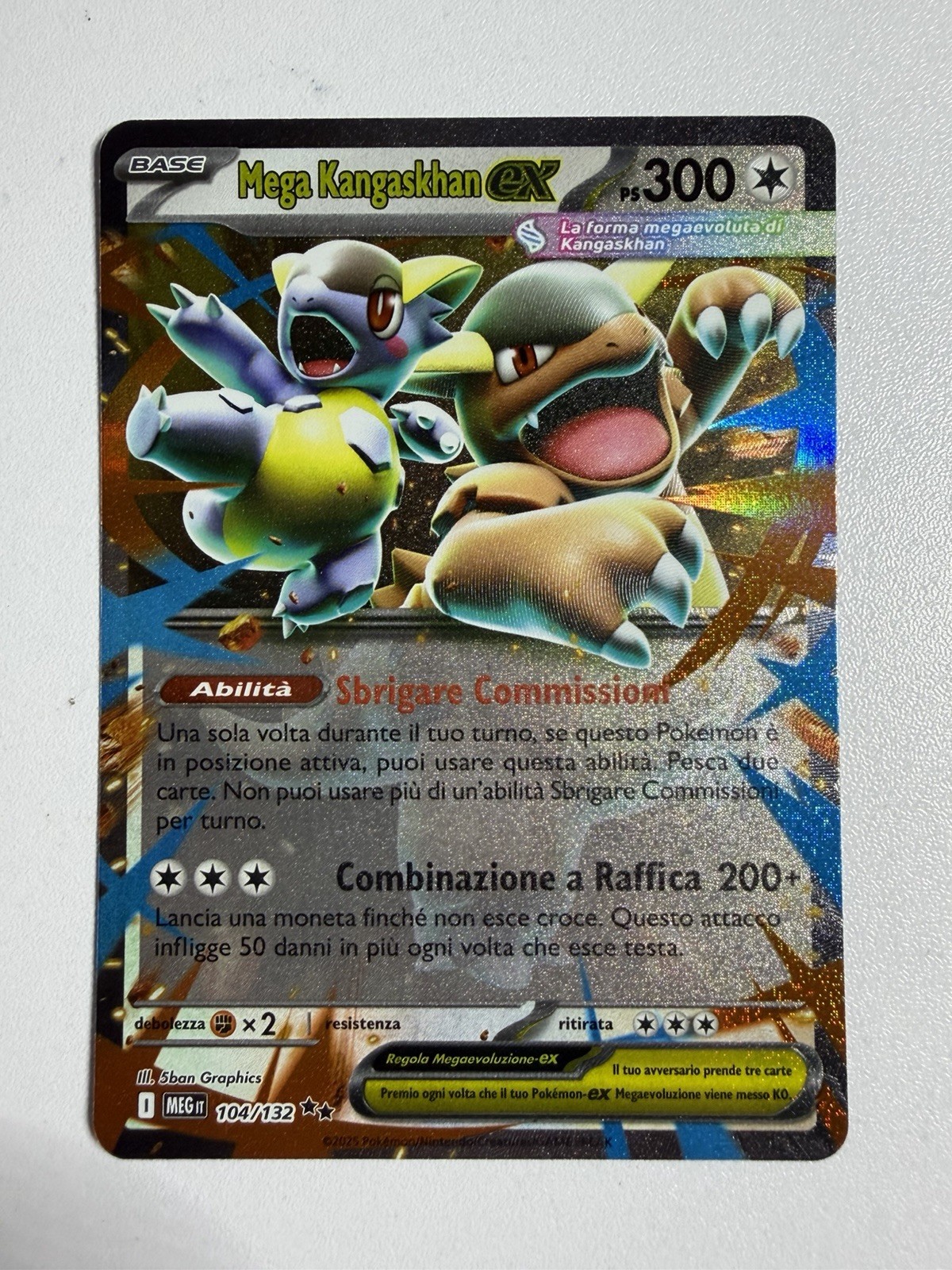 MEGA KANGASKHAN ex 104/132 • Rara Holo Foil • Megaevoluzione MEG POKEMON