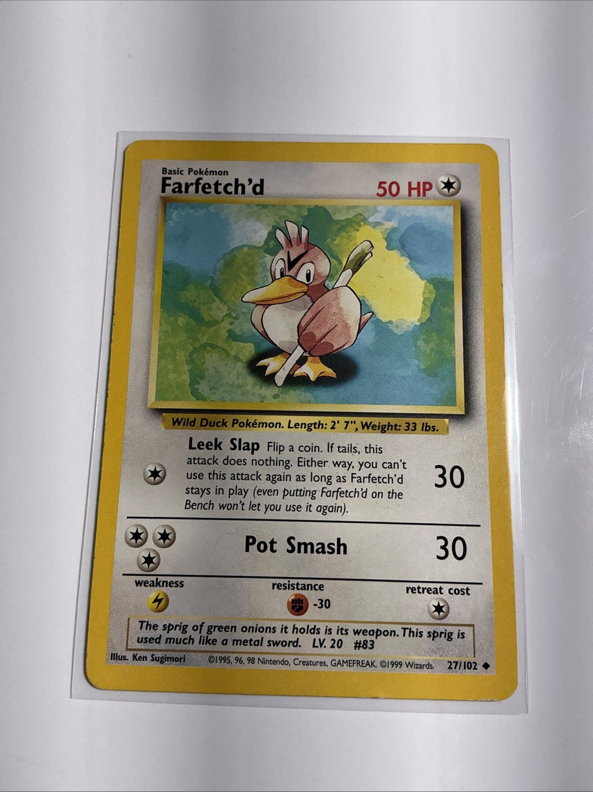 Farfetch'd 027/102 Base Set Regular Pokémon Card TCG