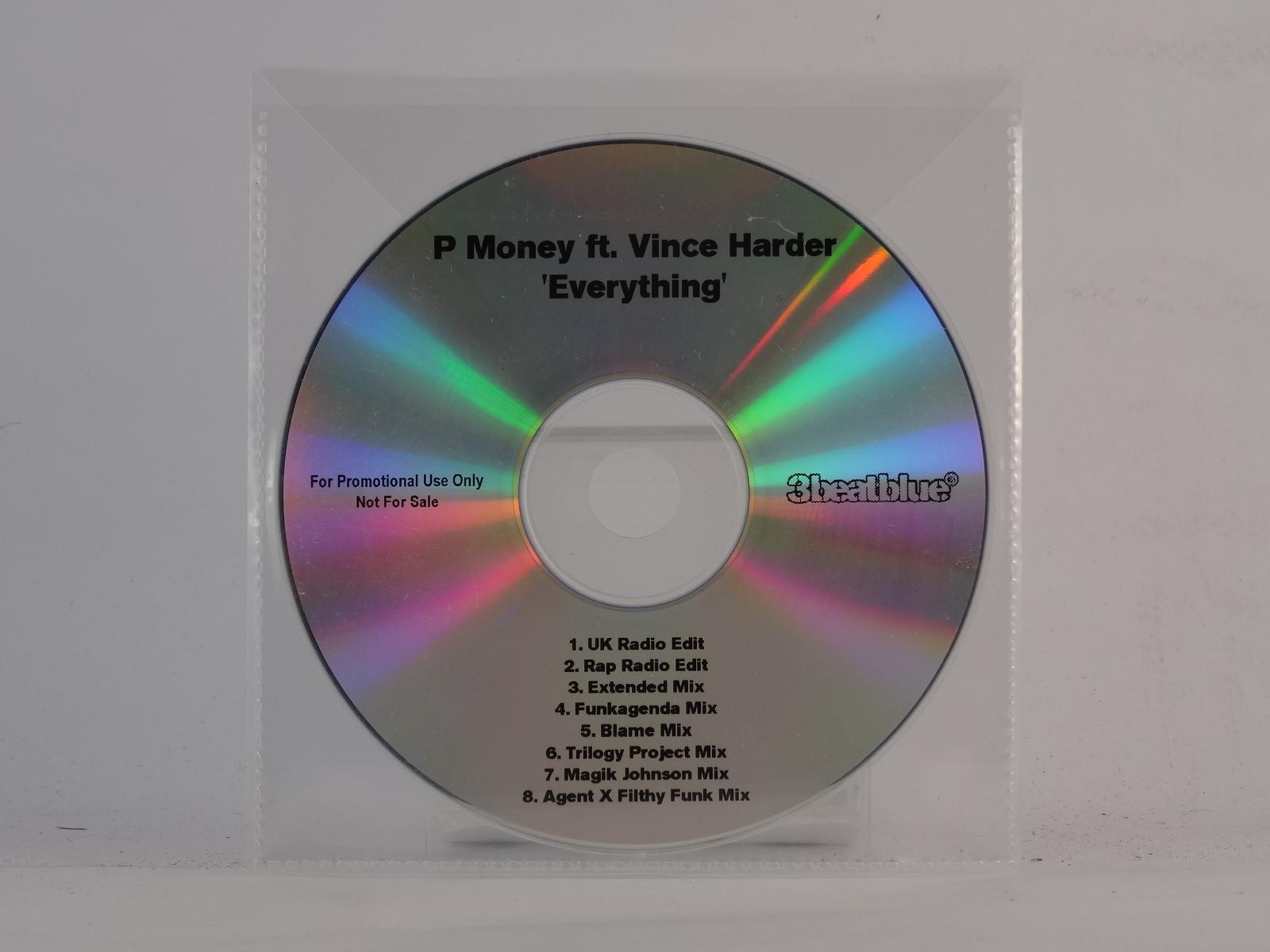 P MONEY FT VINCE HARDER EVERYTHING (E43) 8 Track Promo CD Single including Plast