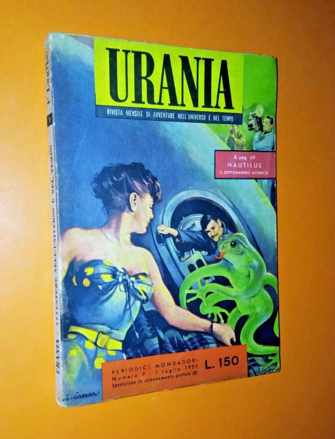 Urania Mondadori N. 13 novembre 1953 - Primo Periodo - L. 150 Vintage