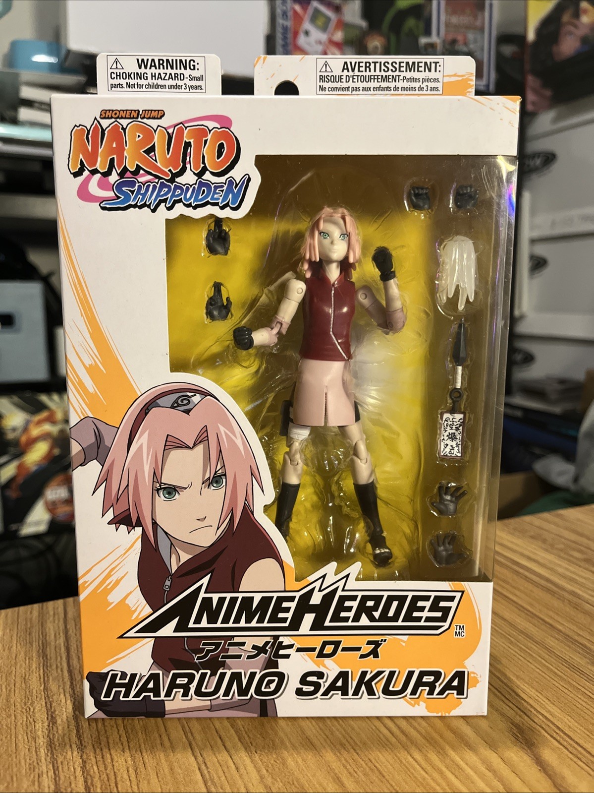 Modellino Sakura Haruno Anime Heroes Bandai Naruto Shippuden 6,5 pollici nuovo così com'è