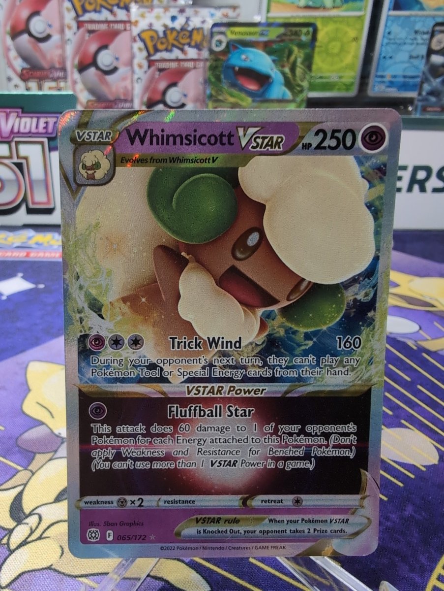 Whimsicott VSTAR - 065/172 - Pokemon Brilliant Stars Sword Shield Rare Card NM