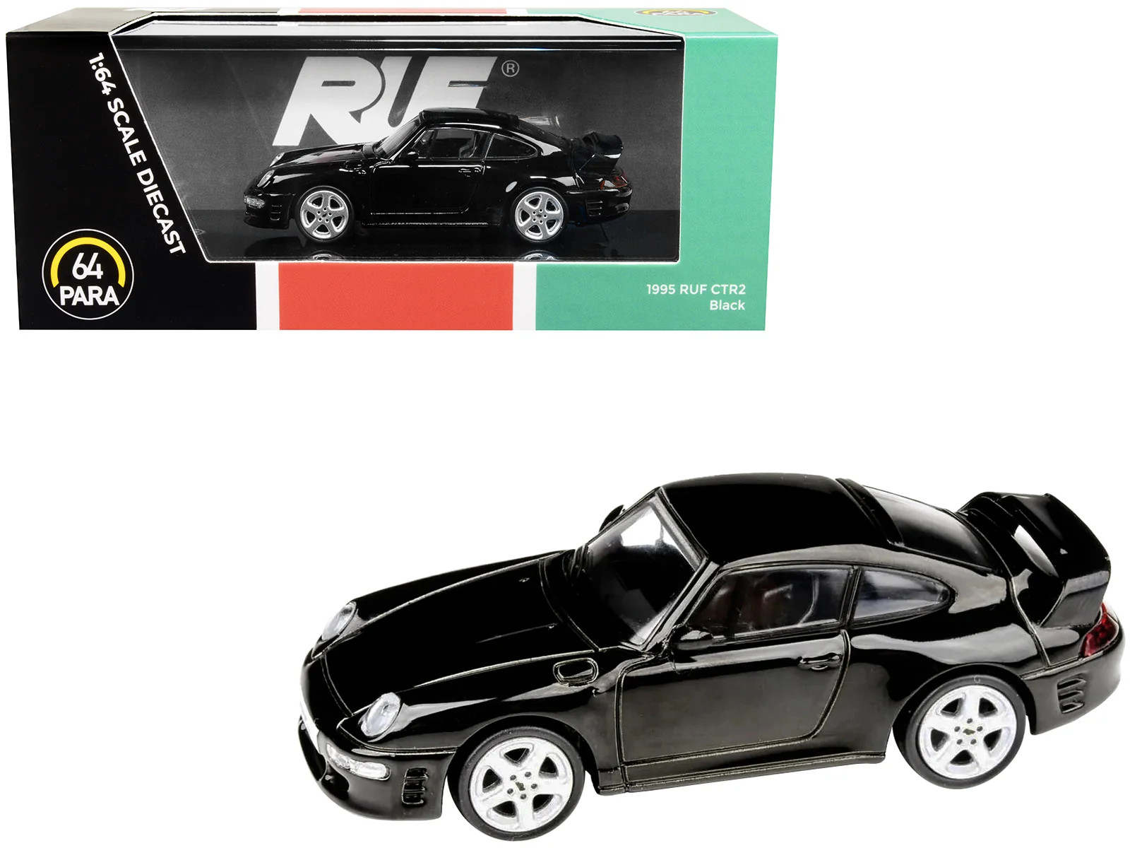 Modellino auto pressofuso 1/64 nero RUF CTR2 1995 - Paragon