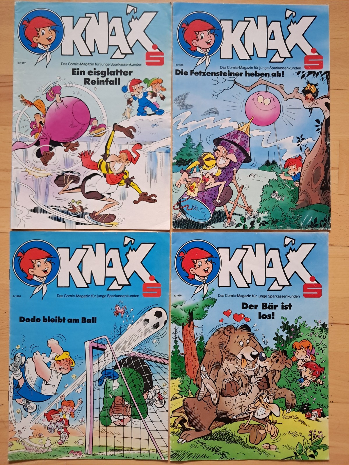 Knax - Lotto 4 fumetti pubblicitari delle Casse di Risparmio del 1987-90 Z1-2