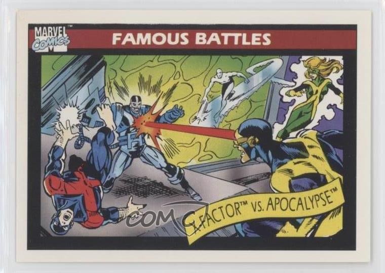 1990 Impel Marvel Universe Battaglie Famose X-Factor vs Apocalisse #117 0ft7
