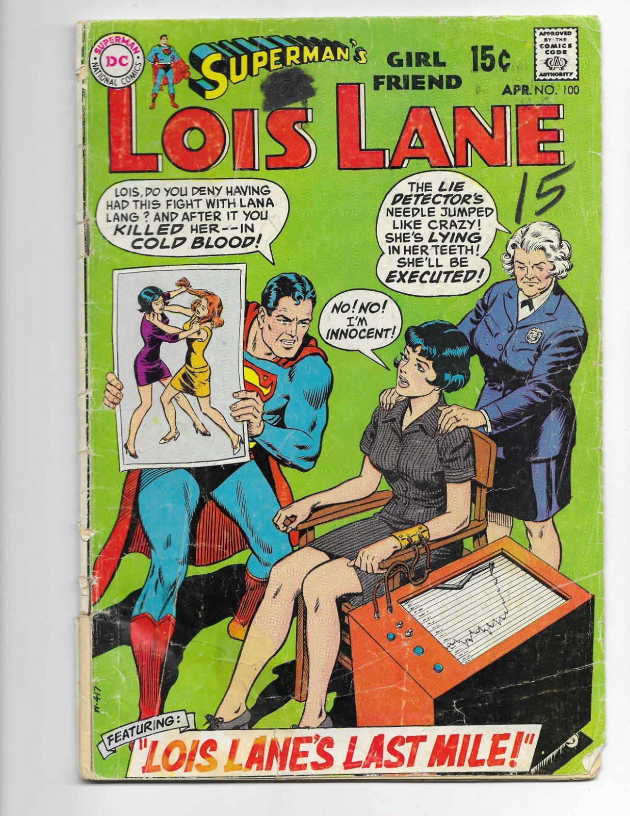 Superman's Girlfriend Lois Lane 100 1969 DC Comics G+ 2.5 Batman Superman