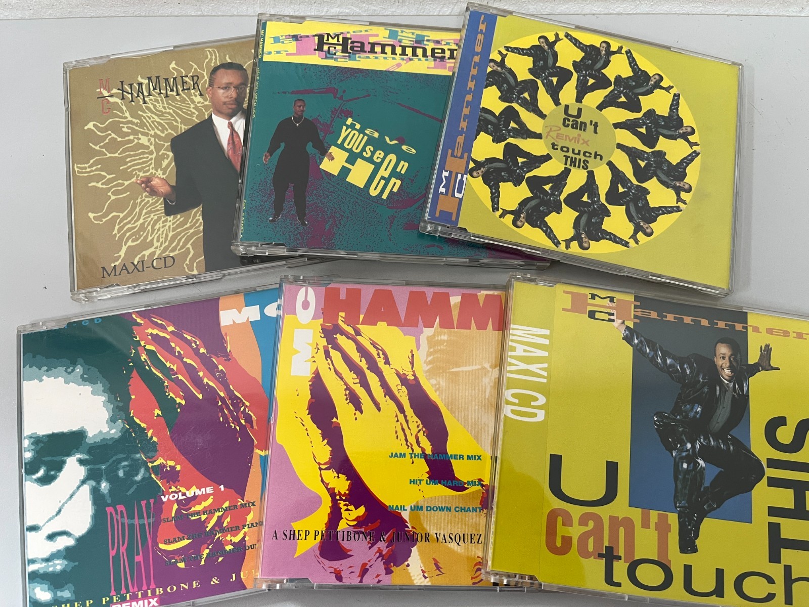 MC Hammer - 6 Stk Maxi CD Singles: U Can´t Touch..+ Remix,Pray+Remix 1+2,Have Yo