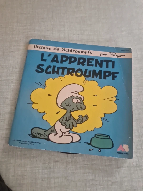 45 tours l'apprenti schtroumpf