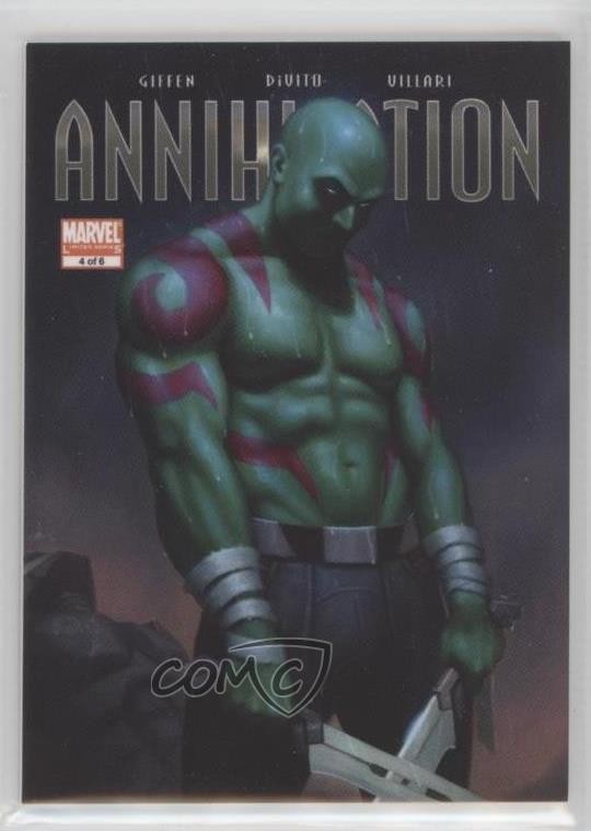 Copertina variante Upper Deck Marvel Masterpieces 2022 691/1499 Drax #4 5x5