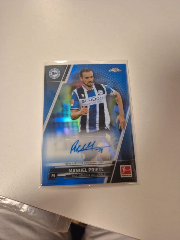 Carta Topps Chrome Manuel Prietl Autografiada