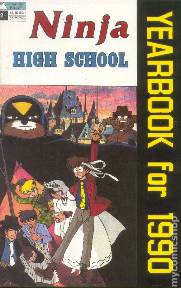 Annuario Ninja Liceo #2 VF 1990 Immagine Stock