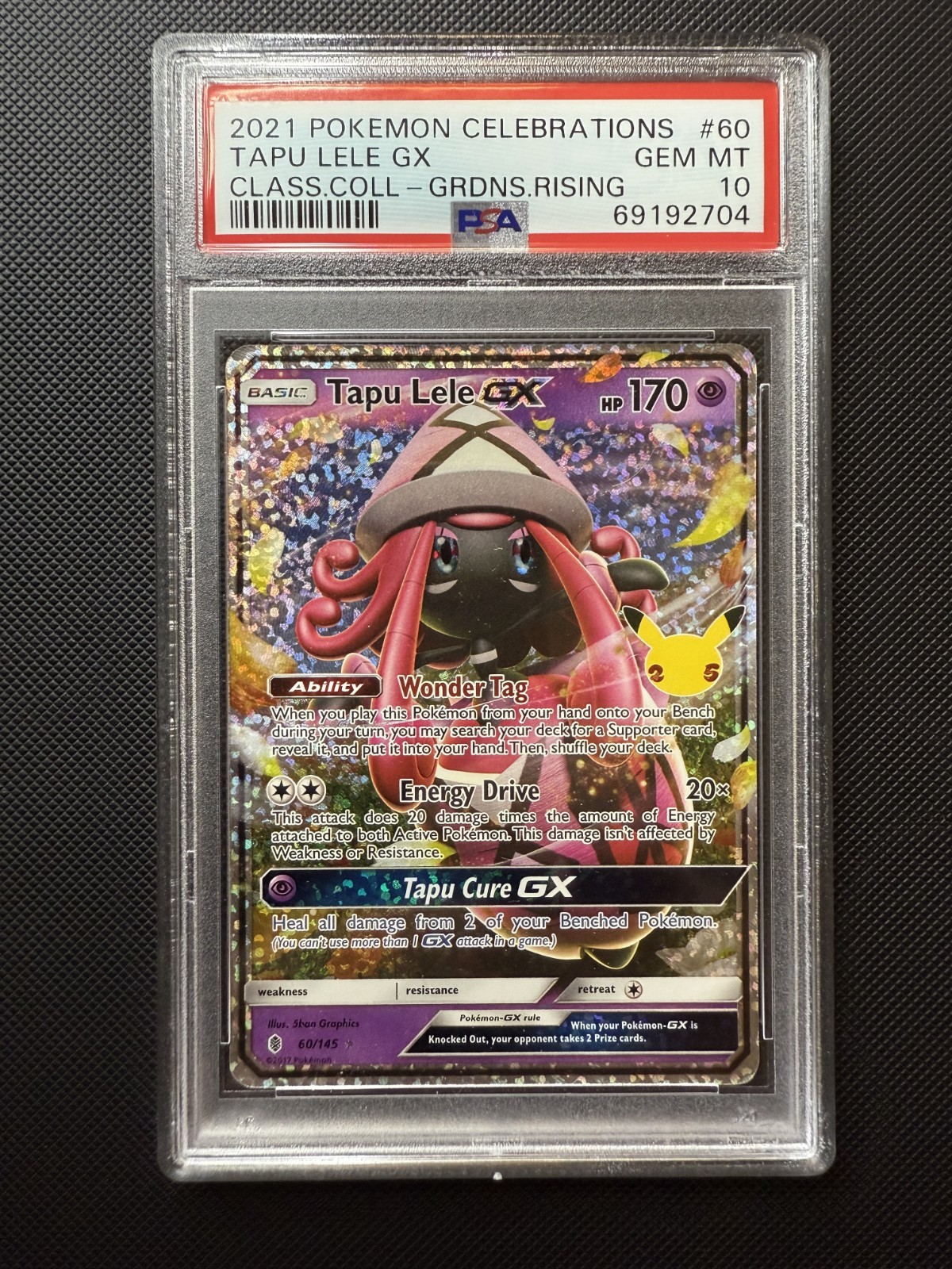 PSA 10 TAPU LELE GX 60 CELEBRAZIONI POKEMON 2021 MJ7
