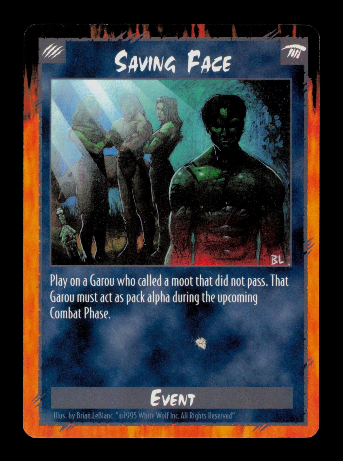 Saving Face Event 1995 Rage Sept Trading Card TCG CCG