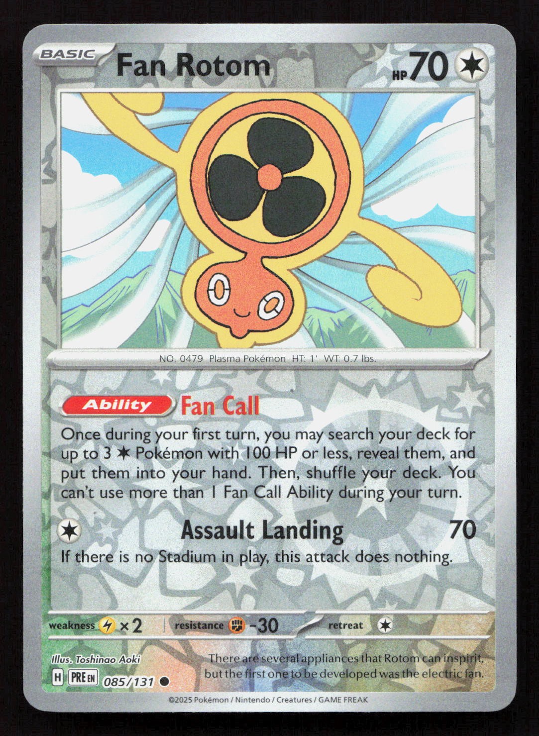 FAN ROTOM 085/131 POKEMON EVOLUZIONI PRISMATICHE Reverse Holo