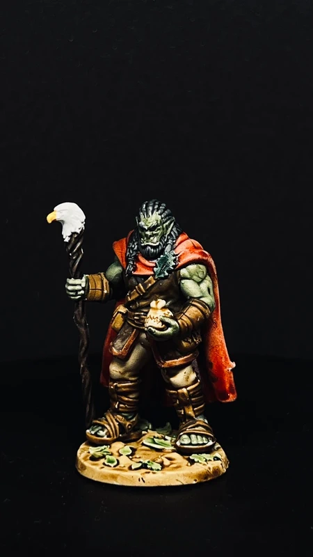 Druide/shaman orc, figurine 40mm