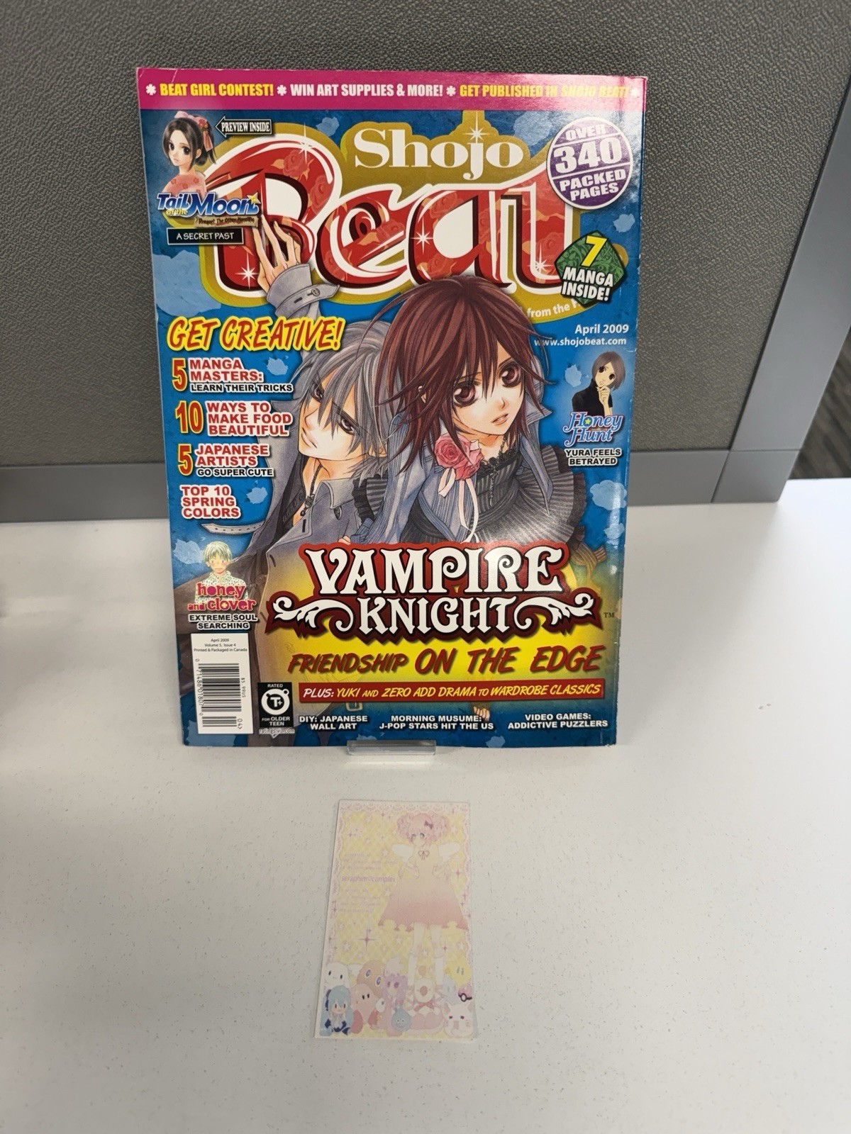 Shojo Beat Magazine Cavaliere Vampiro Copertina Primale Numero Aprile 2009