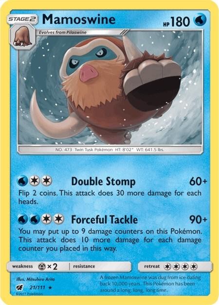 Mamoswine 21/111 Rare Crimson Invasion Pokemon Lightly Played