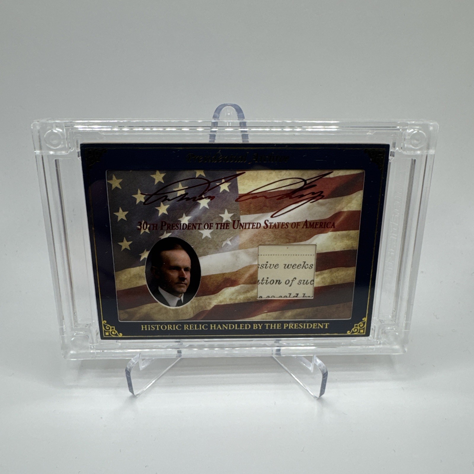 Calvin Coolidge 2025 A Word From POTUS #PA-CC30 Relic Red /99