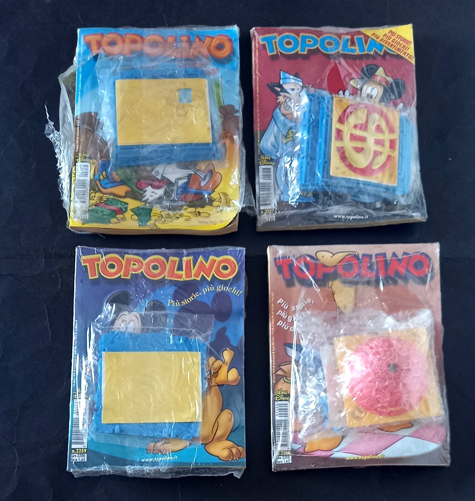 TOPOLINO 2257 2258 2259 2260 Blisterati. Radio Deposito Zio Paperone. Leggi desc