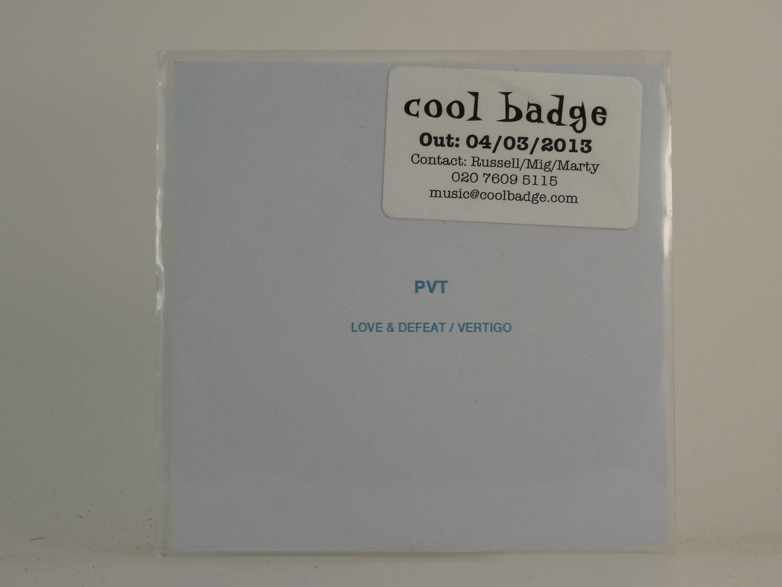 PVT LOVE AND DEFEAT (H1) 2 Track Promo CD Single including White Sleeve FELTE RE