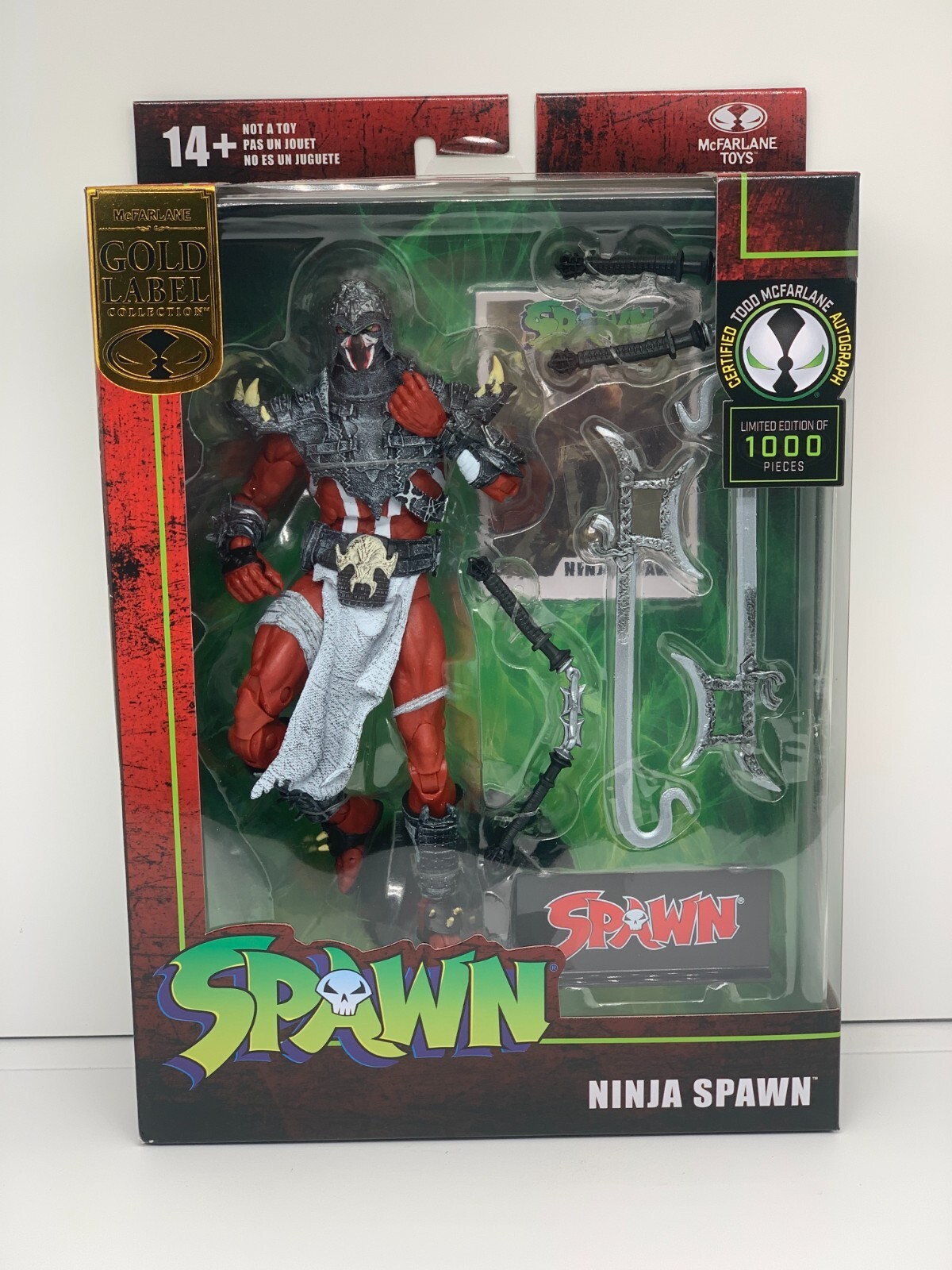 FIGURINA VARIANTE NINJA SPAWN TODD MCFARLANE AUTOGRAFO FIRMATO *LE 1000* NUOVA IN MANO