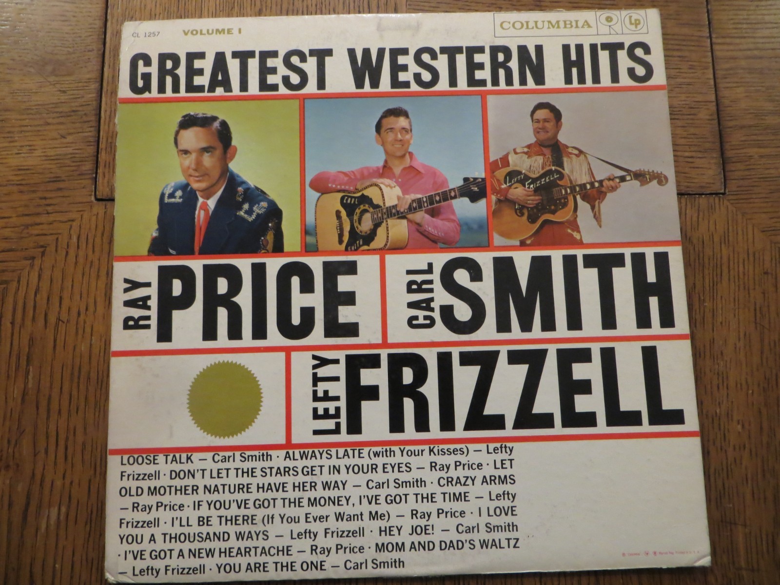 Carl Smith, Ray Price, Lefty Frizzell - Greatest Western Hits, Vol. 1 - LP VG/G