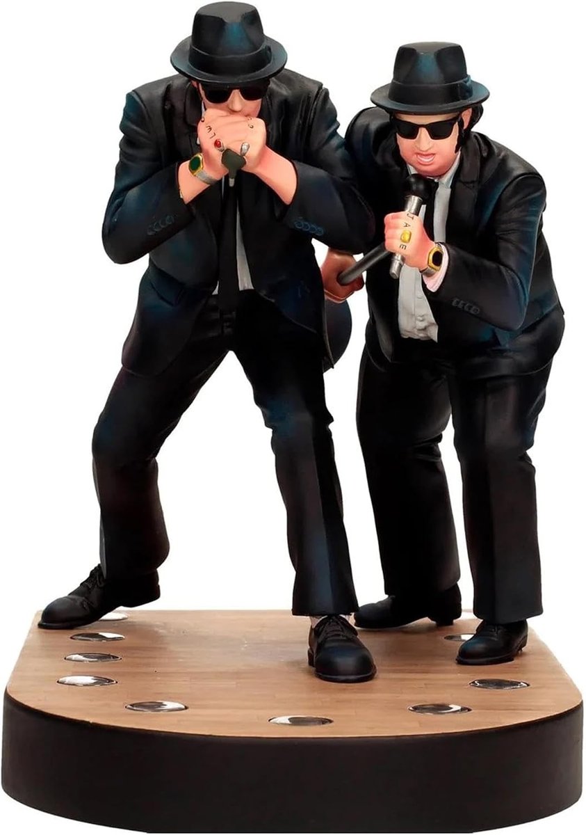 The Blues Brothers Jake and Elwood Figura da Canto 18 Cm con Luce, Multicolore,