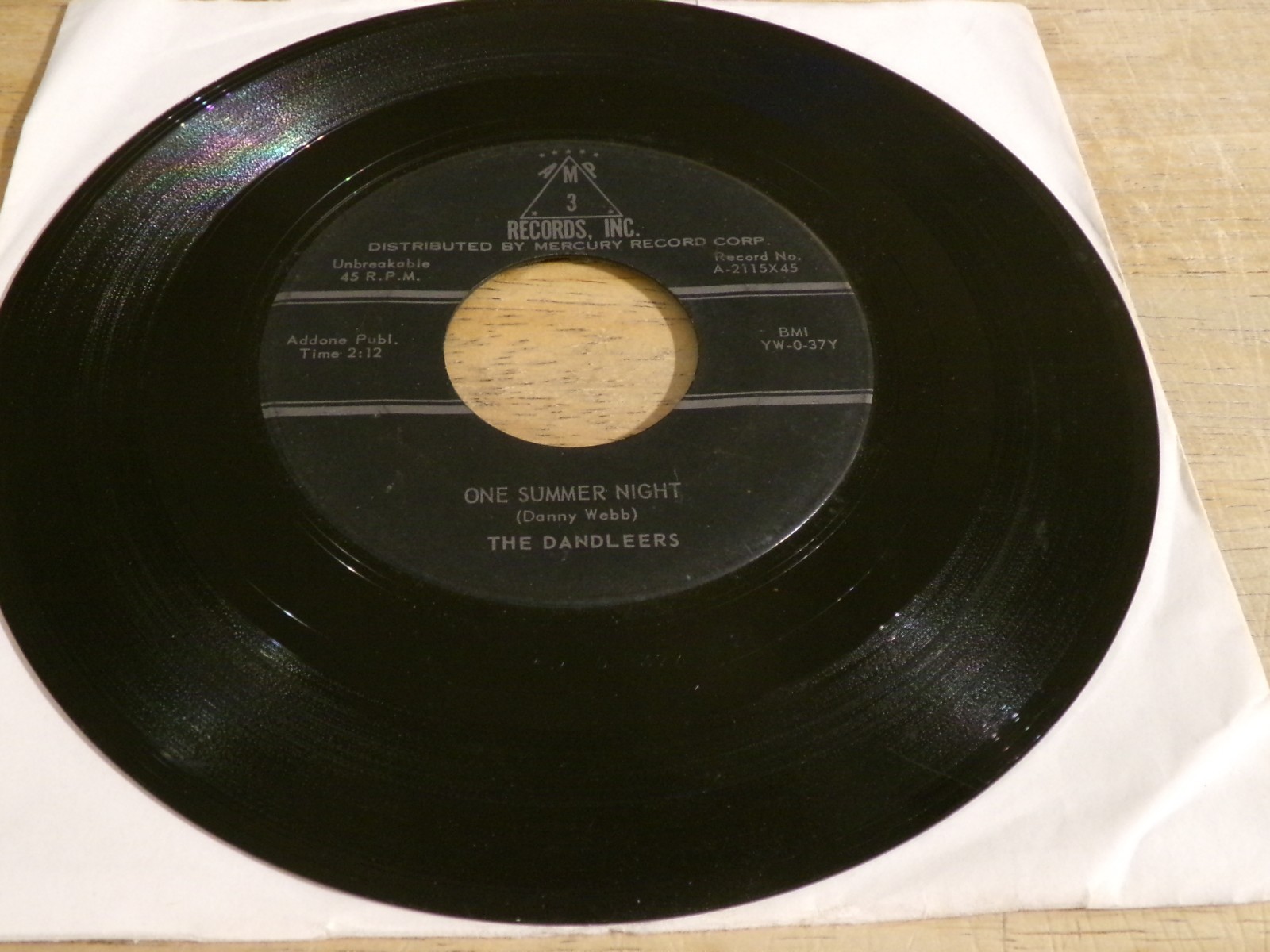 The Dandleers 45 - One Summer Night - Amp3 A-2115X45