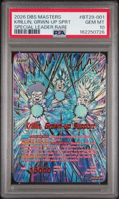 Krillin, Supporto Adulto BT29-001/97 Dragon Ball Leader Speciale Raro PSA 10
