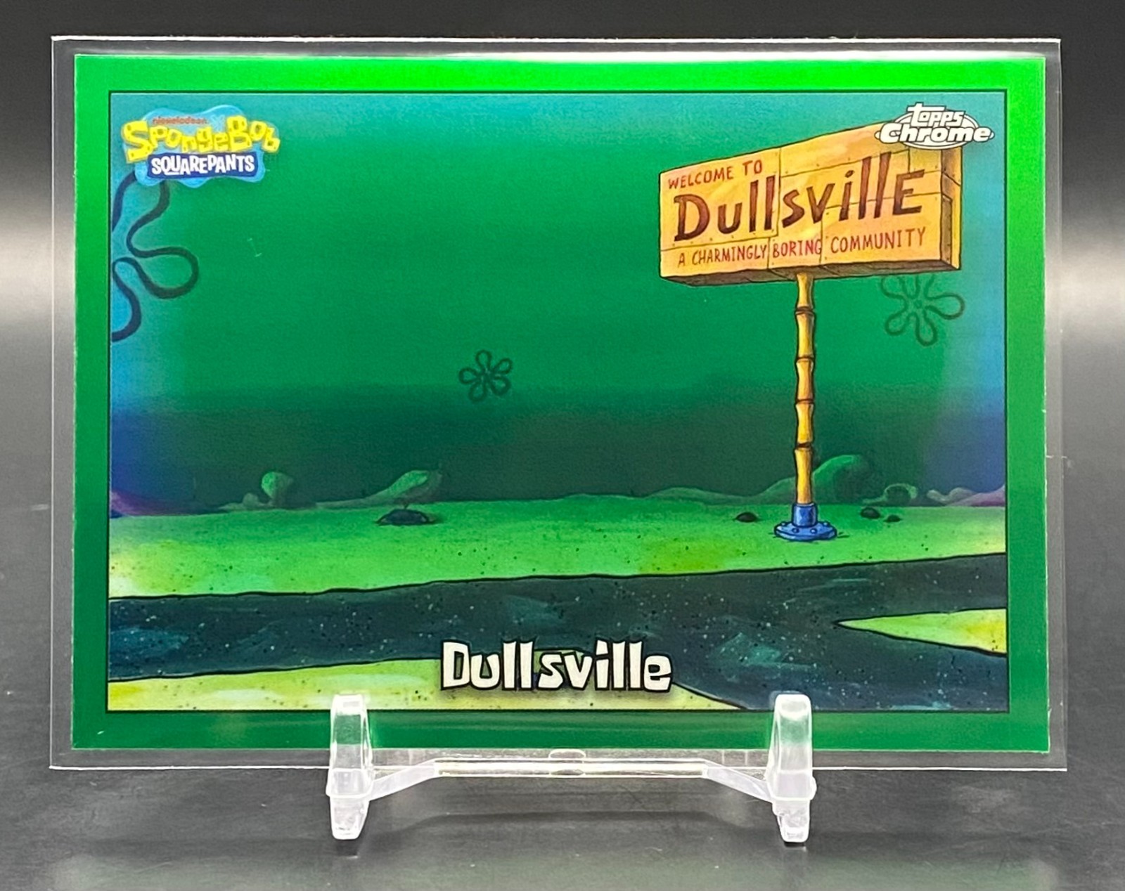 2025 Topps Chrome SpongeBob Squarepants Dullsville Kelp Green Refractor #110