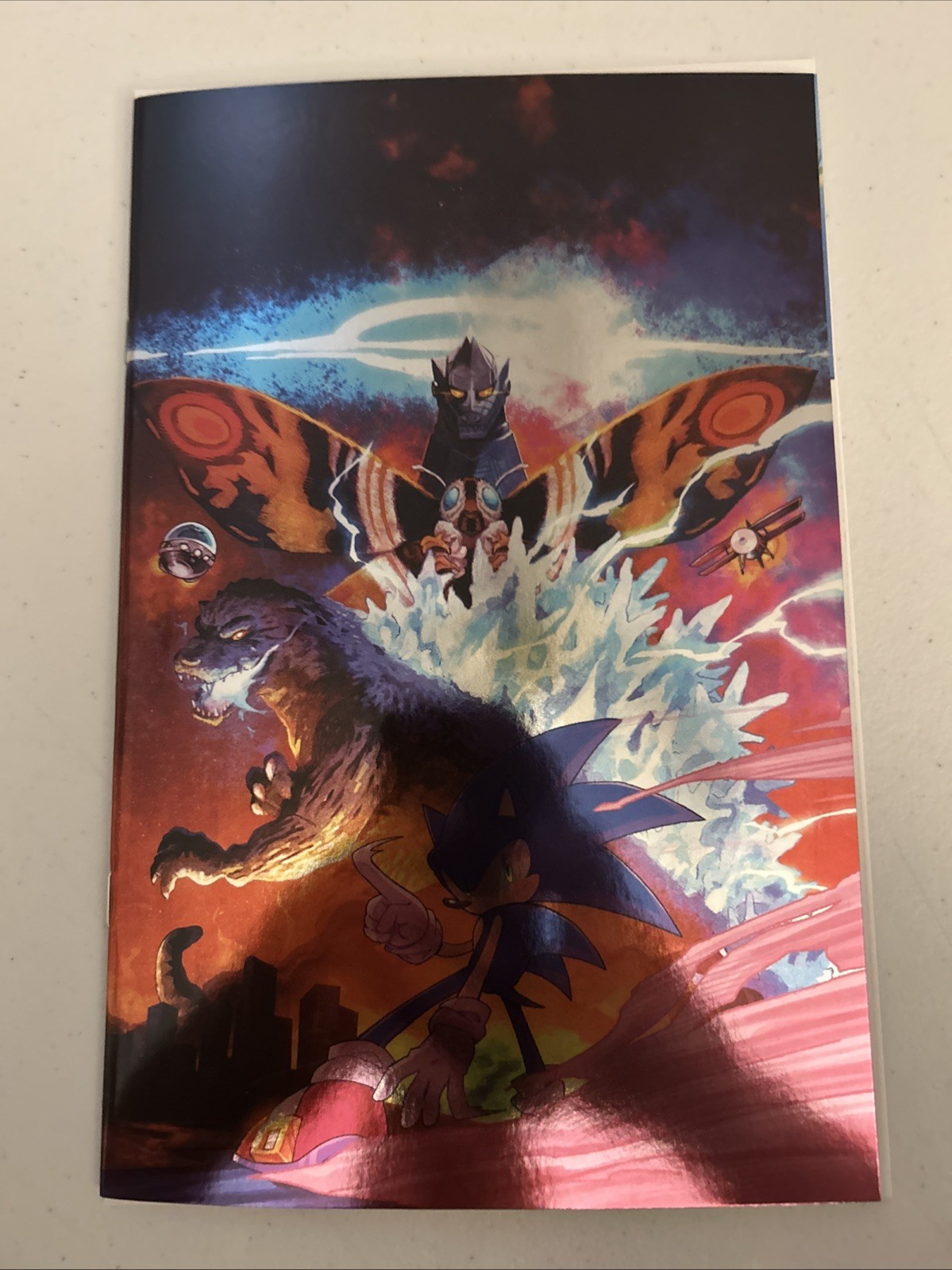 Sonic the Hedgehog x Godzilla #1 Miles Arq variante FOIL IDW Comics 2026 quasi nuovo