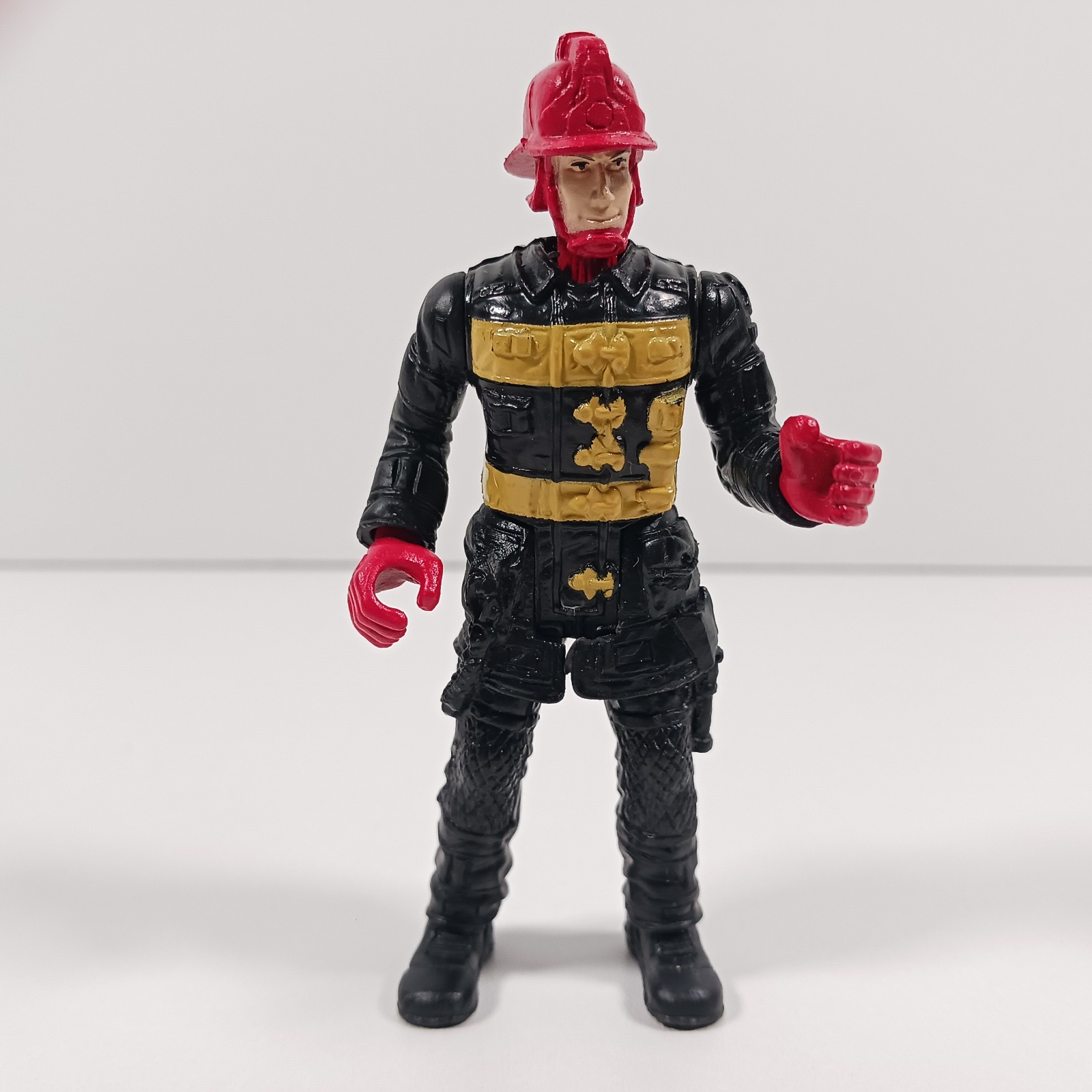 Modellino vintage Chap Mei pompiere vigili del fuoco 4" casco rosso