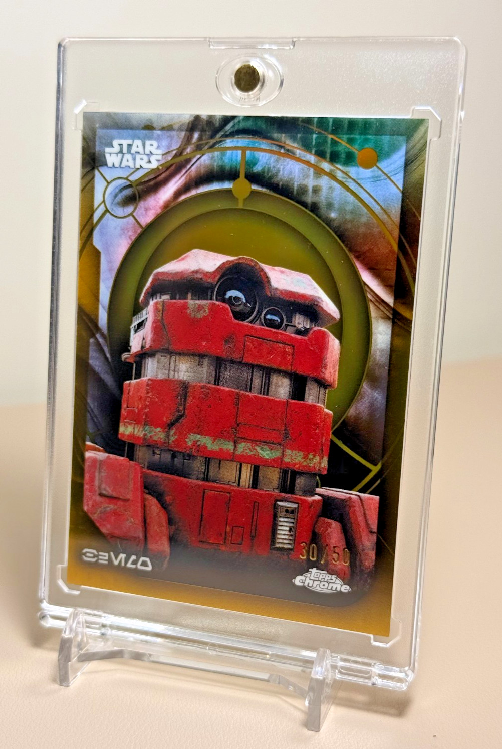 2026 TOPPS CHROME STAR WARS: "B2EMO" AUREBESH GOLD /50 #174 ANDOR
