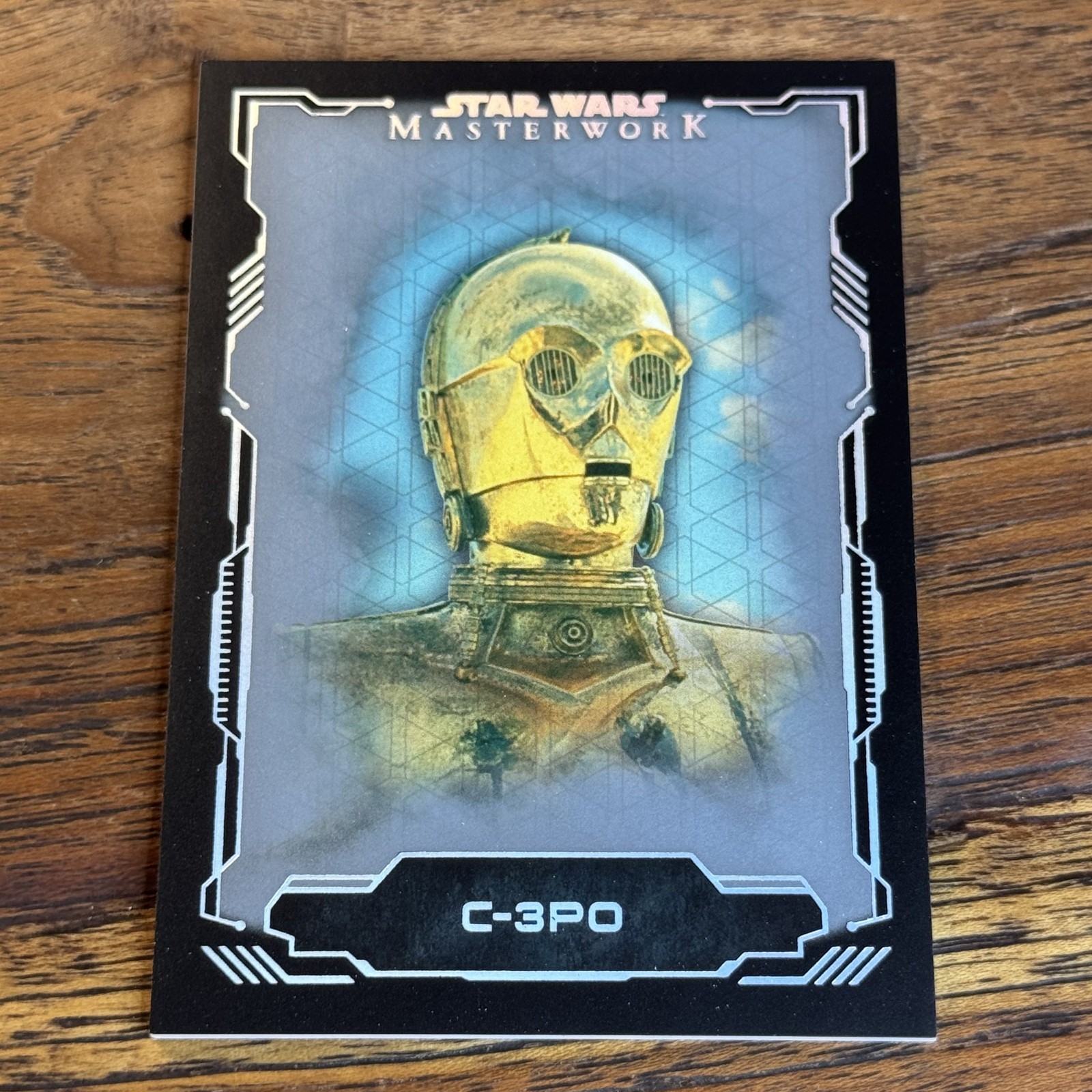 Carta parallela C-3PO 2016 Topps Star Wars capolavoro ARGENTO METALLIZZATO 96/99 #11