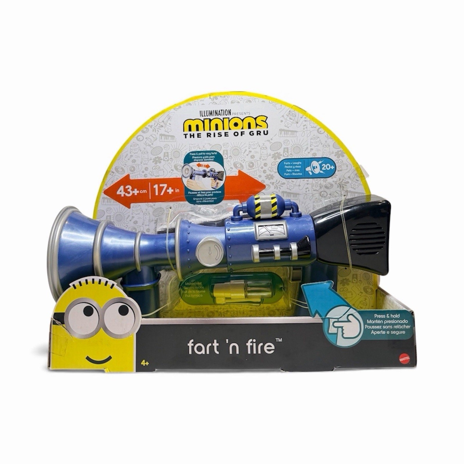 Minions The Rise of Gru Fart ‘N Fire Toy Blaster & Water Mist W/Packaging Wear