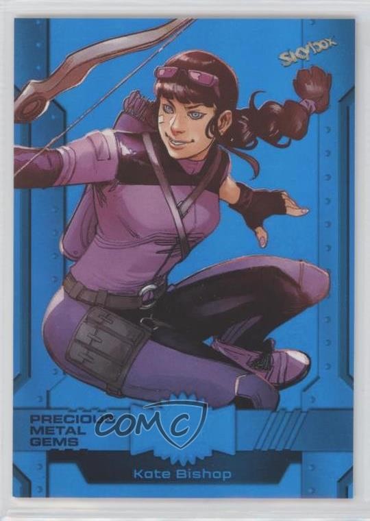 2024 Skybox Marvel Metal Universe Avengers PMG blu /50 Kate Bishop #32 0kr0